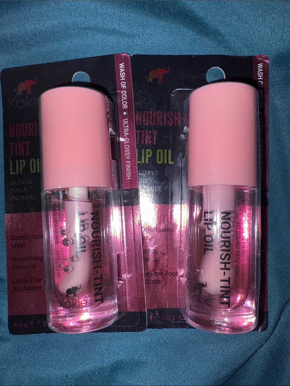 2 - Kokie Pinky Promise Nourish Tint Lip Oils — Sheer Pink Glow